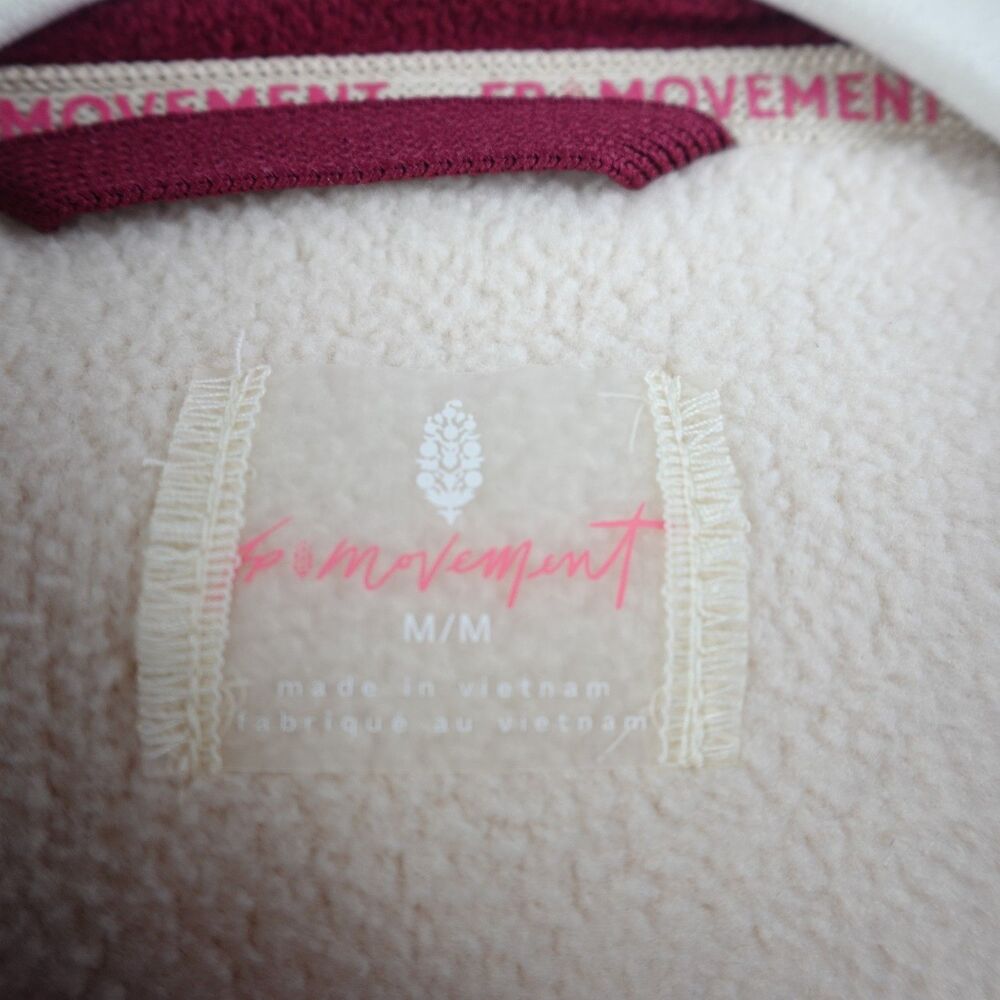 Free People Movement Women's Colorblock Hooded Sherpa Fleece Jacket Medium - Picture 7 of 9